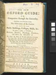 New Oxford Guide 1778, title.